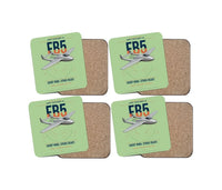 Thumbnail for de Havilland Vampire FB5 design on light green 4 pieces set coaster