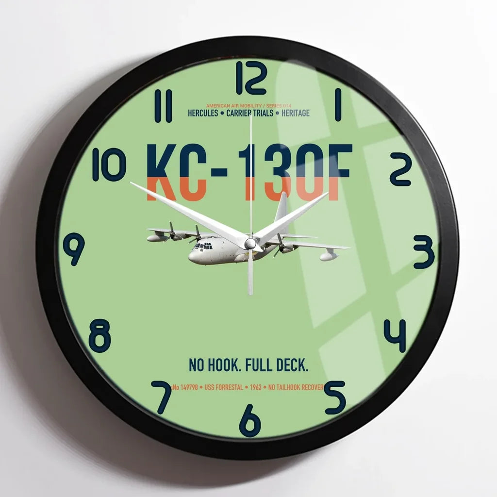 KC-130F BuNo 149798 design on light green framed wall clock