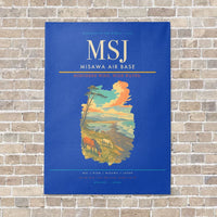 Thumbnail for Misawa Air Base MSJ vertical canvas print - no frame - blue background