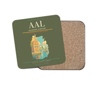 Thumbnail for Aalborg Airport AAL Coaster 1-Piece - Green Army
