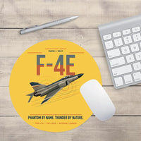 Thumbnail for F-4E Phantom II design on yellow round mouse pad