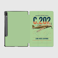 Thumbnail for Macchi C.202 Folgore design on light green samsung tablet tablet case