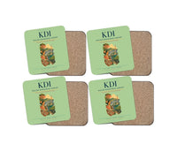 Thumbnail for Wolter Monginsidi Airport (KDI) design on light green 4 pieces set coaster