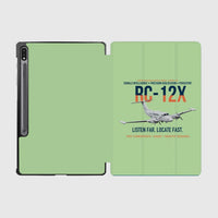 Thumbnail for RC-12X Guardrail Signals From Above design on light green samsung tablet tablet case