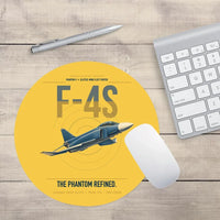 Thumbnail for F-4S Phantom II design on yellow round mouse pad