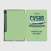 Thumbnail for Convair 580 design on light green samsung tablet tablet case