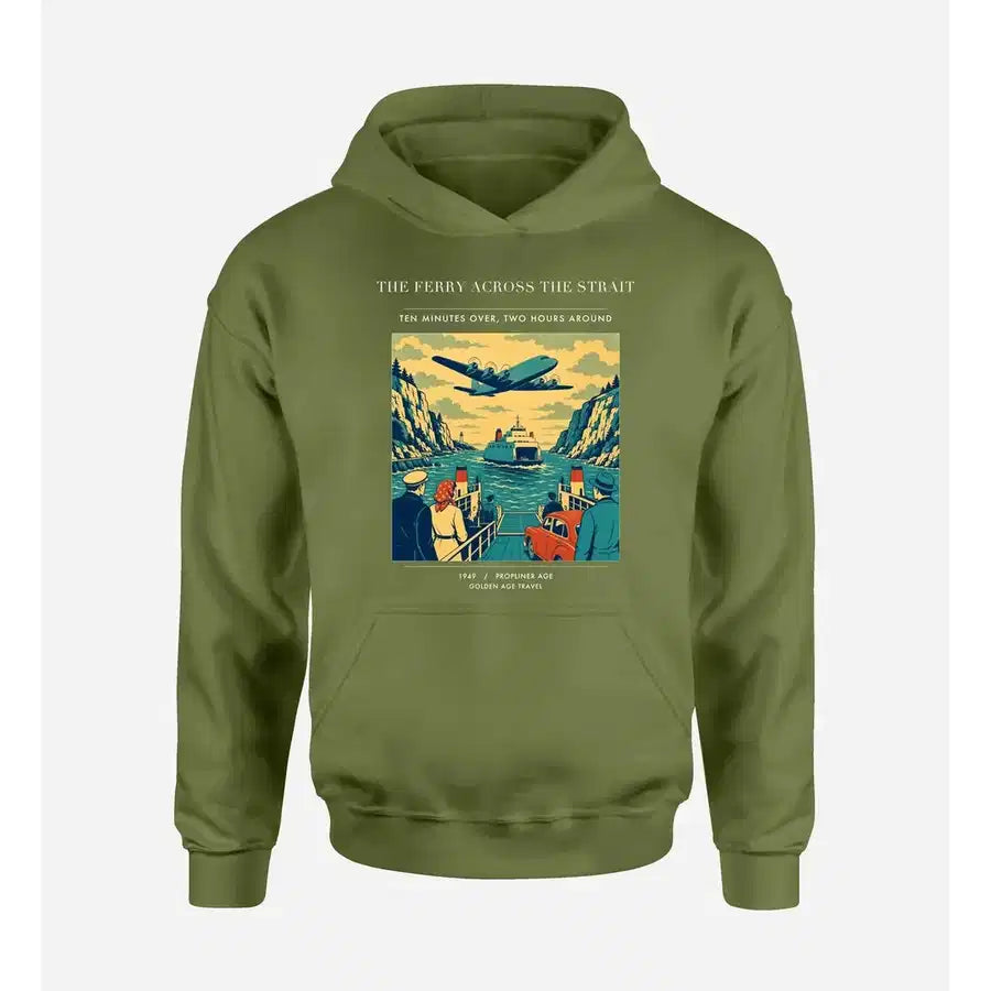 VINTAGE G4478 - The Ferry Across The Strait - Premium Hoodie design on greenarmy premium