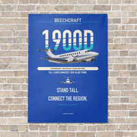 Thumbnail for Beechcraft 1900D vertical canvas print - no frame - blue background