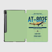 Thumbnail for Air Tractor AT-802F design on light green samsung tablet tablet case