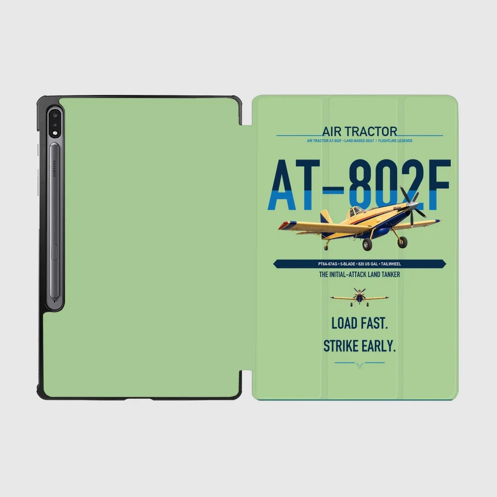 Air Tractor AT-802F design on light green samsung tablet tablet case