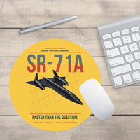 Thumbnail for SR-71A Blackbird design on yellow round mouse pad