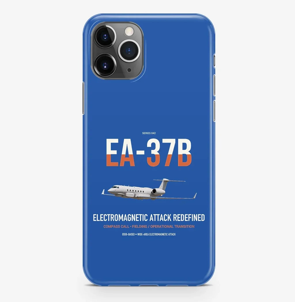 EA-37B Compass Call design on blue magsafe iphone case, for iPhone Pro Max