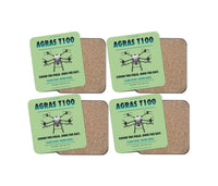 Thumbnail for DJI Agras T100 design on light green 4 pieces set coaster