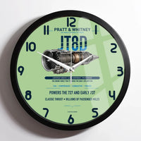Thumbnail for JT8D design on light green framed wall clock