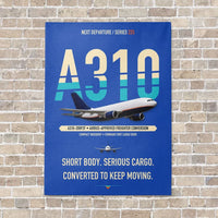 Thumbnail for Airbus A310-200P2F vertical canvas print - no frame - blue background