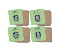 Thumbnail for Santos Dumont Airport (SDU) design on light green 4 pieces set coaster