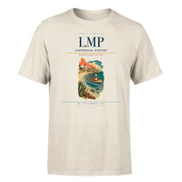 Thumbnail for Lampedusa Airport (LMP) T-Shirt single-side front print in Beige | lampedusa-airport-lmp-double-side-t-shirt