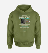 Thumbnail for PASSPORT design on green army hoodie single side