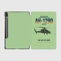 Thumbnail for AgustaWestland AH-129D Mangusta design on light green samsung tablet tablet case