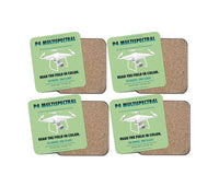 Thumbnail for DJI P4 Multispectral design on light green 4 pieces set coaster