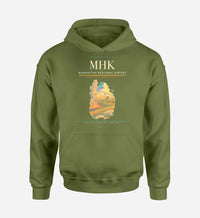 Thumbnail for Manhattan Regional Airport (MHK) design on green army hoodie single-side print