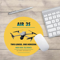Thumbnail for DJI Air 3S design on yellow round mouse pad