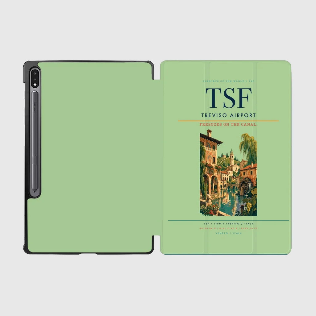 Treviso Airport (TSF) design on light green samsung tablet tablet case