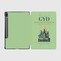 Thumbnail for Heydar Aliyev International Airport (GYD) design on light green samsung tablet tablet case