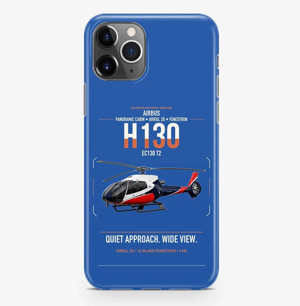 Airbus H130 design on blue magsafe iphone case, for iPhone Pro Max