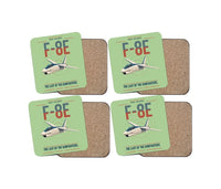 Thumbnail for F-8E Crusader design on light green 4 pieces set coaster