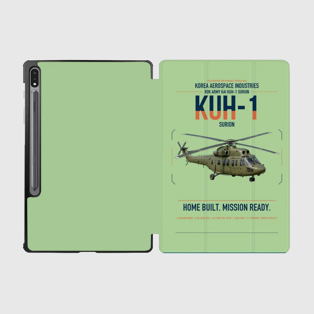 Korea Aerospace Industries KUH-1 Surion design on light green samsung tablet tablet case
