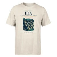 Thumbnail for Idaho Falls Regional Airport (IDA) T-Shirt single-side front print in Beige | idaho-falls-regional-airport-ida-double-side-t-shirt