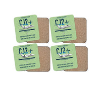 Thumbnail for Cessna Citation CJ2+ design on light green 4 pieces set coaster