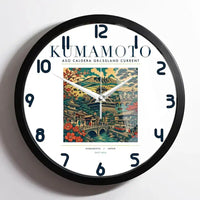 Thumbnail for KUMAMOTO - Poster - Wall Clock Framed - White
