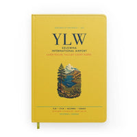 Thumbnail for Kelowna International Airport (YLW) design on yellow notebook