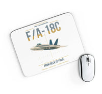 Thumbnail for F-A-18C Hornet design on white rectangle mouse pad