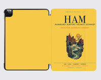Thumbnail for Hamburg Airport Helmut Schmidt (HAM) design on yellow ipad tablet case