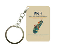 Thumbnail for Phnom Penh International Airport PNH Key Chain design on beige key chain