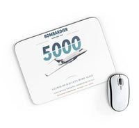 Thumbnail for Bombardier Global 5000 design on white rectangle mouse pad