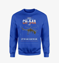 Thumbnail for Sikorsky CH-54A Tarhe design on blue sweatshirt