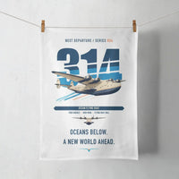 Thumbnail for Boeing 314 Clipper design on white towel