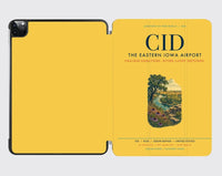 Thumbnail for The Eastern Iowa Airport Cedar Rapids (CID) design on yellow ipad tablet case