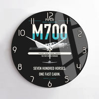 Thumbnail for Piper M700 Fury design on black no frame wall clock