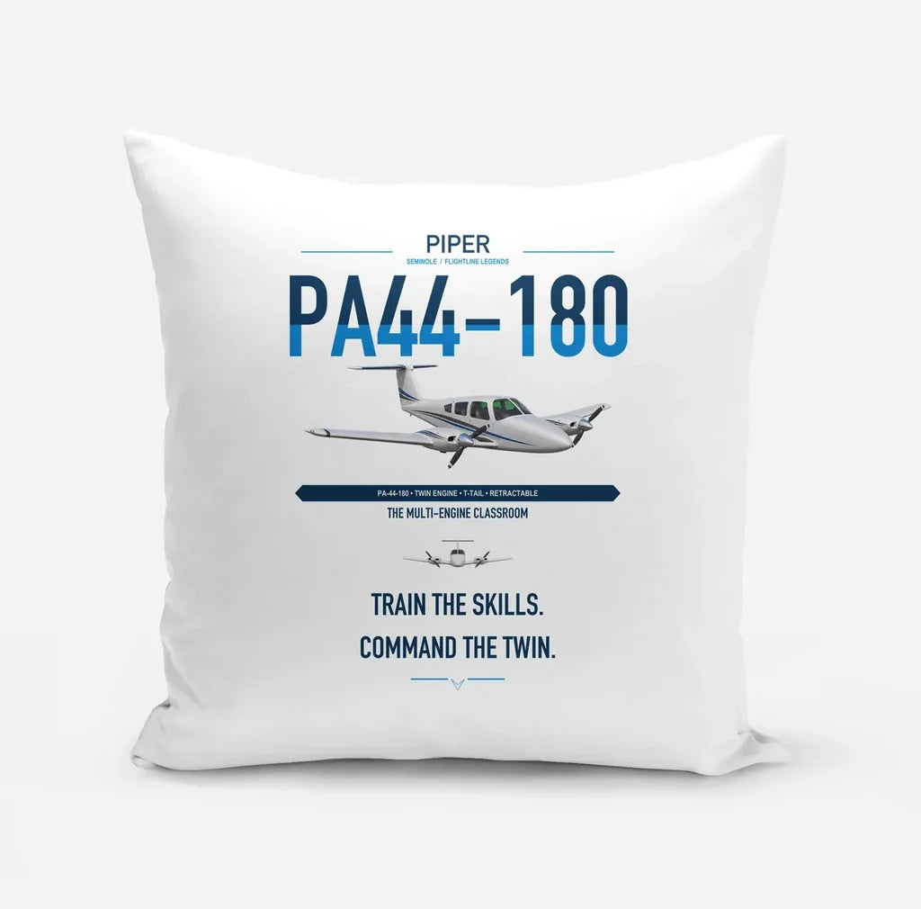 Piper PA-44-180 Seminole design on white pillow
