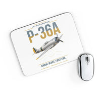 Thumbnail for P-36A Hawk design on white rectangle mouse pad