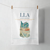 Thumbnail for Luleå Airport (LLA) design on white towel