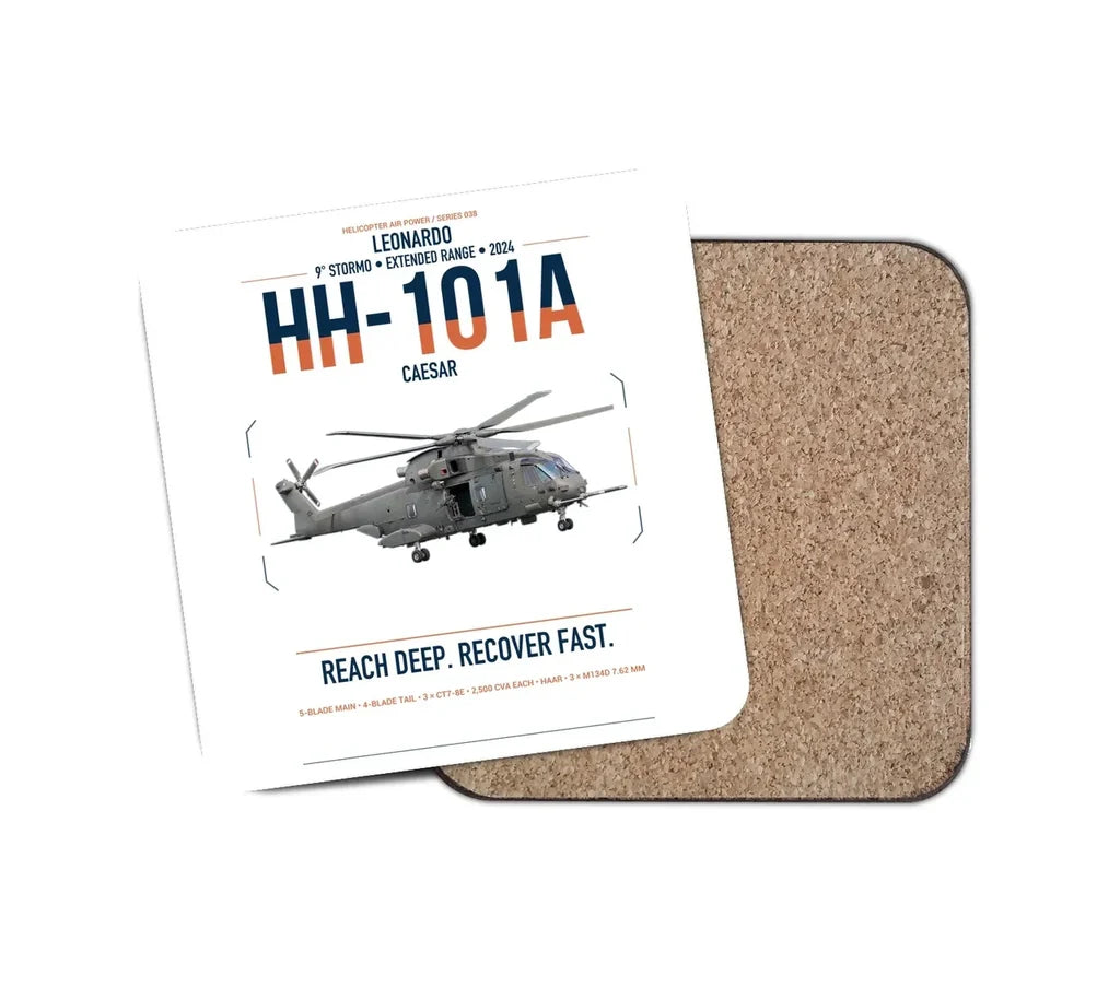 Leonardo HH-101A Caesar design on white 1 piece coaster
