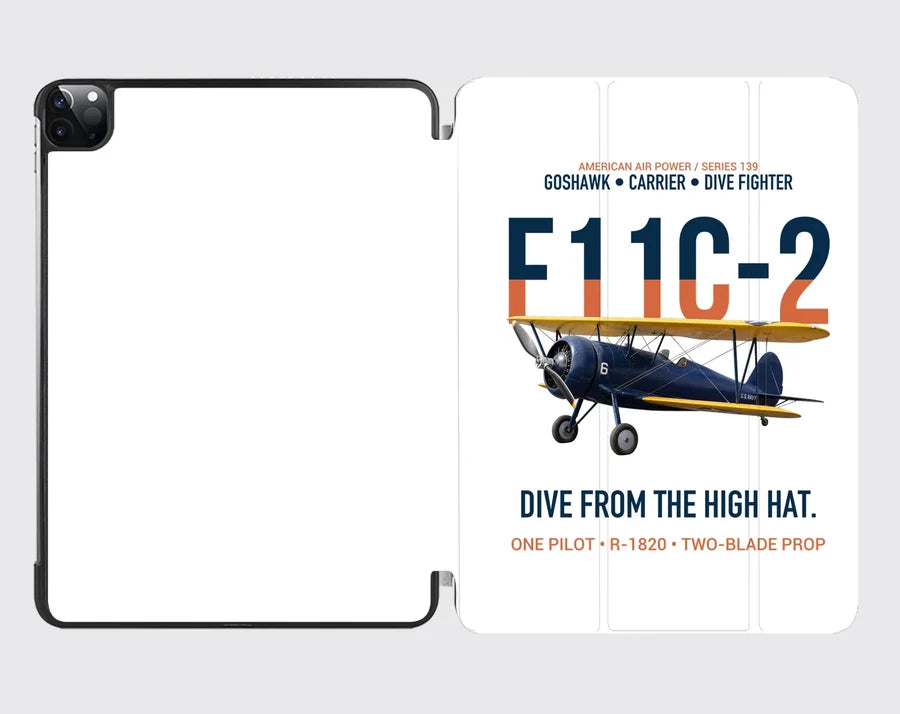 F11C-2 Goshawk Dive from the High Hat design on white ipad tablet case