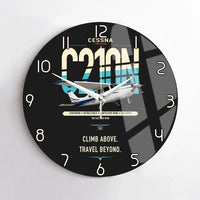 Thumbnail for Cessna T210N Centurion design on black no frame wall clock