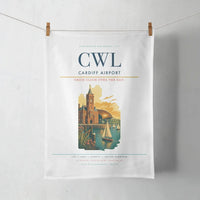 Thumbnail for Cardiff Airport (CWL) design on white towel